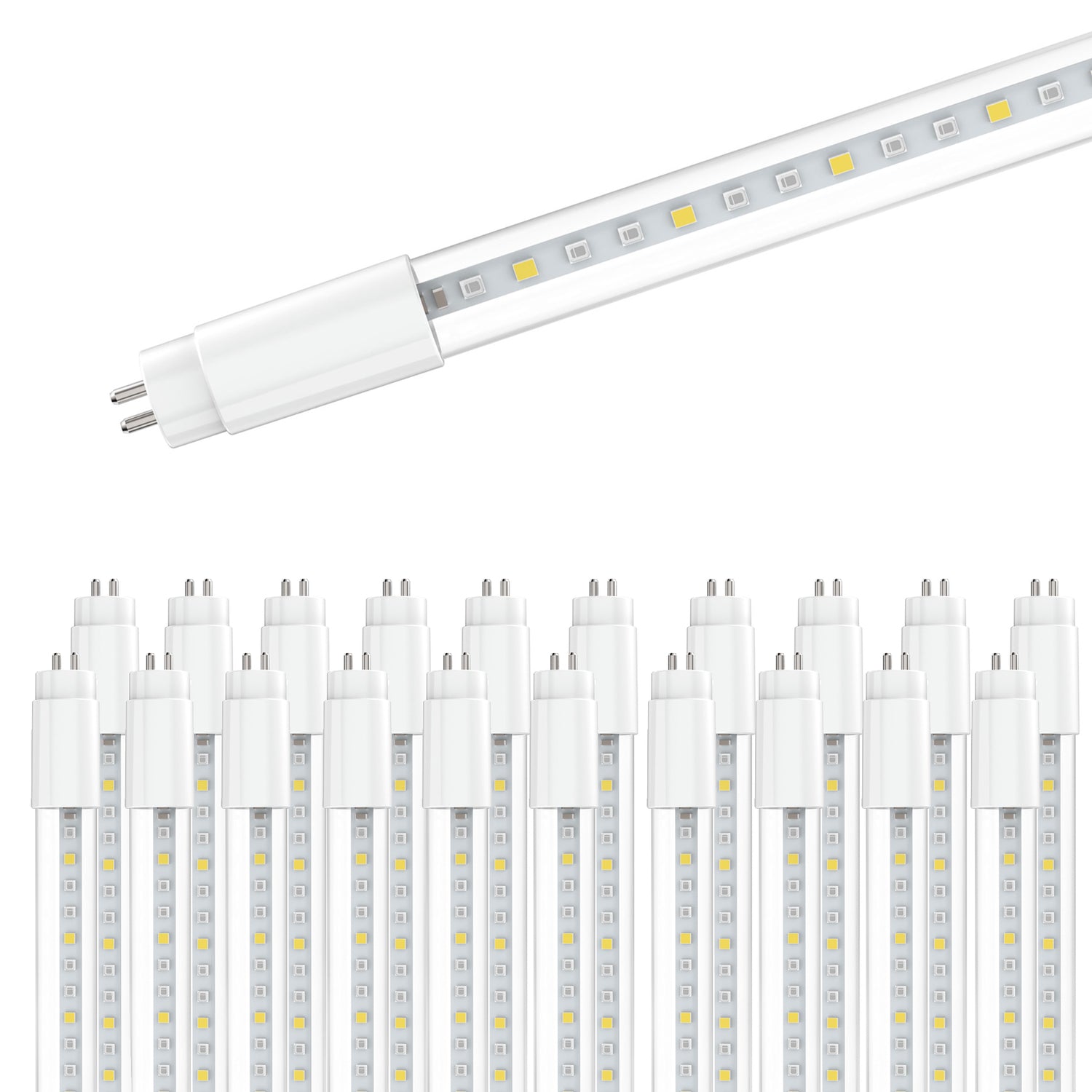 The Viribright Virigrow grow bulb tube emitting a bright and powerful light, suitable for a range of plants and growth stages.