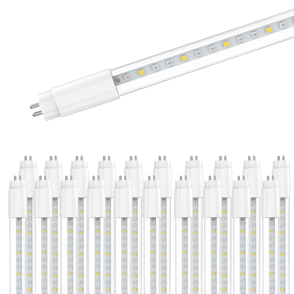 The Viribright Virigrow grow bulb tube emitting a bright and powerful light, suitable for a range of plants and growth stages.