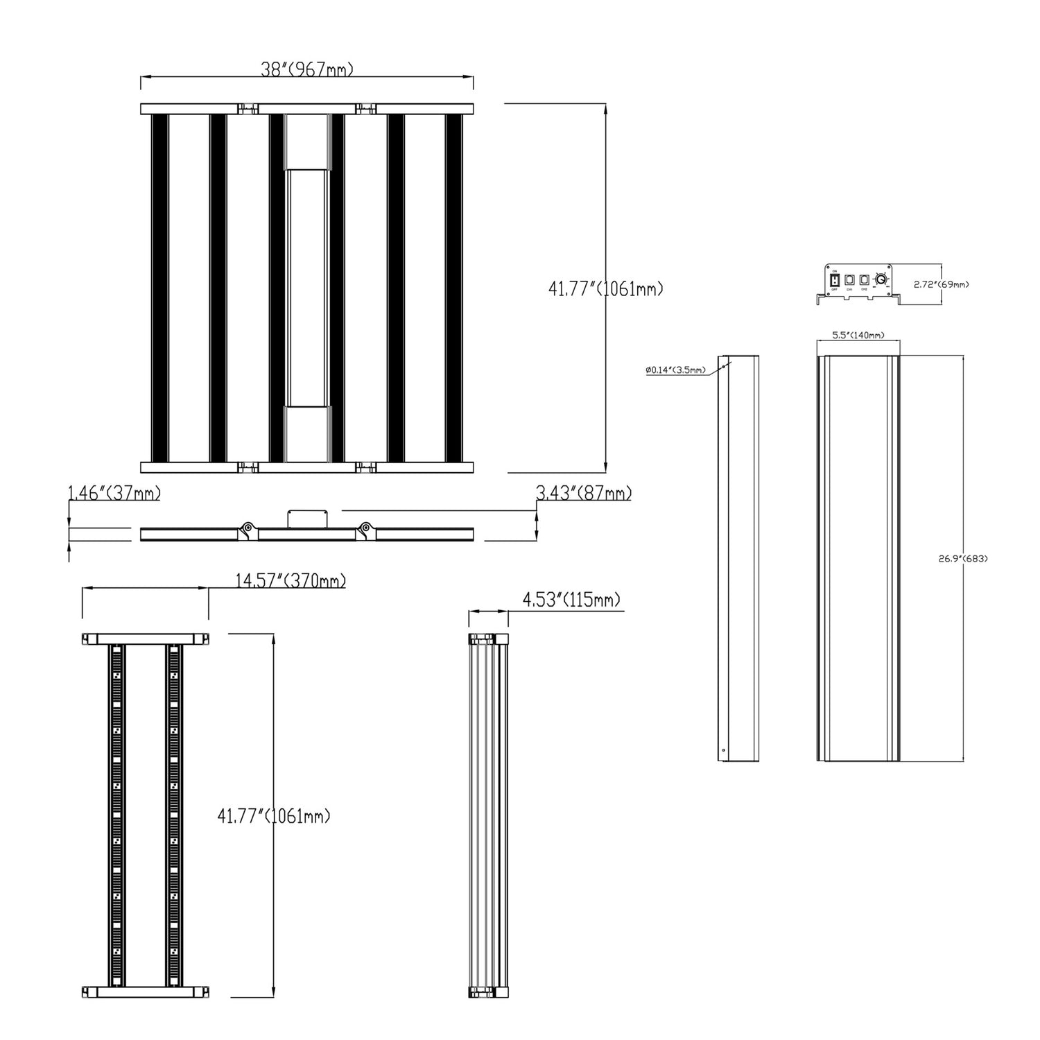 600-Watt LED Grow Light Full Cycle Fixture