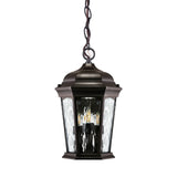 LED Outdoor Hanging Wall Lantern with Sensor & Water Glass (Bronze)