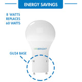 Viribright Energy Star 60-Watt Equivalent A19 GU24 Dimmable LED Light Bulb