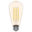 40-Watt Equivalent ST19 Shape E26 Base LED Edison Light Bulb 400 Lumens Amber
