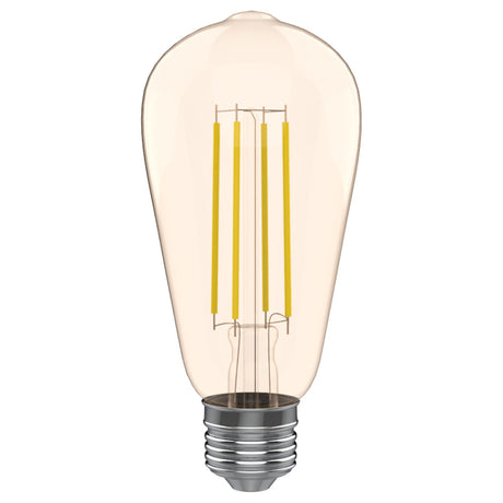 40-Watt Equivalent ST19 Shape E26 Base LED Edison Light Bulb 400 Lumens Amber