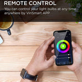 Viribright 60-Watt Equivalent A19 E26 Smart Wifi RGBW LED Light Bulb