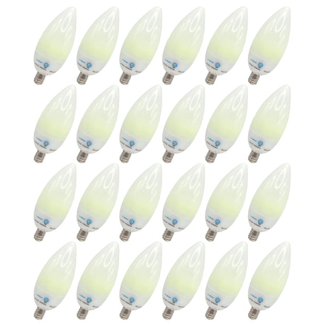 Chandelier Candelabra 22-Watt Equivalent B11 E12 LED Frosted LED Light Bulbs