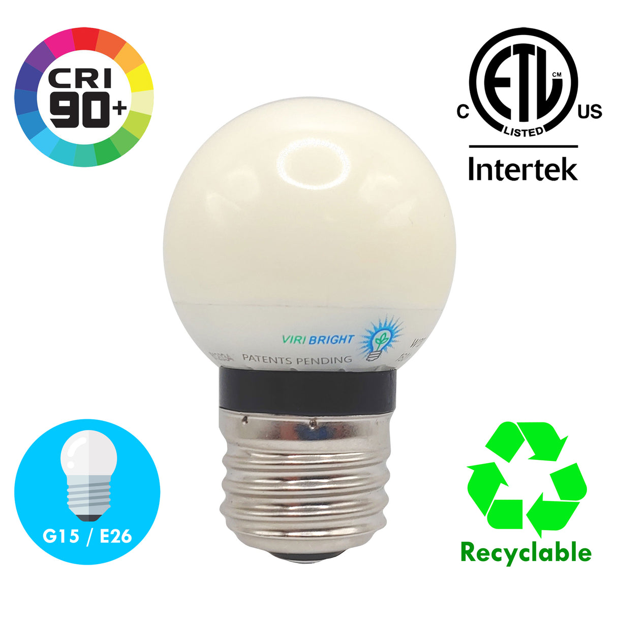 Globe 25-Watt Equivalent BMIIc G15 E26 LED Light Bulb