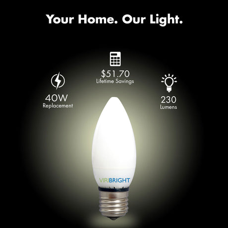 Chandelier 25-Watt Equivalent B11 E26 Frosted LED Light Bulb